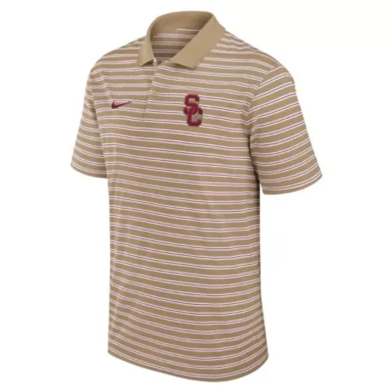 NCAA Nike USC Trojans Athletic Prep Striped Dri-FIT Polo