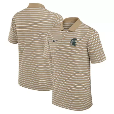 NCAA Nike Michigan State Spartans Athletic Prep Striped Dri-FIT Polo