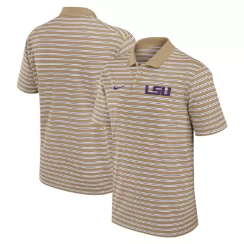 NCAA Nike LSU Tigers Athletic Prep Striped Dri-FIT Polo