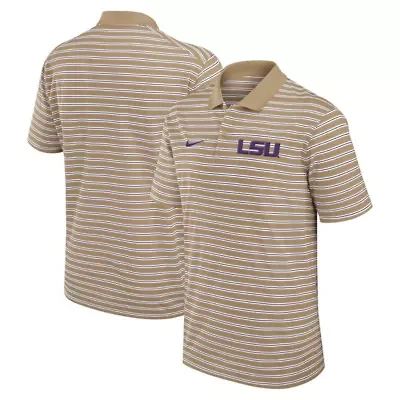 NCAA Nike LSU Tigers Athletic Prep Striped Dri-FIT Polo