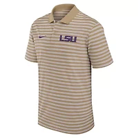 NCAA Nike LSU Tigers Athletic Prep Striped Dri-FIT Polo