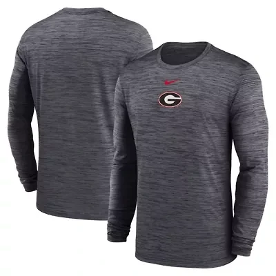 NCAA Nike Georgia Bulldogs 2025 Sideline Velocity Dri-FIT Long Sleeve T-Shirt