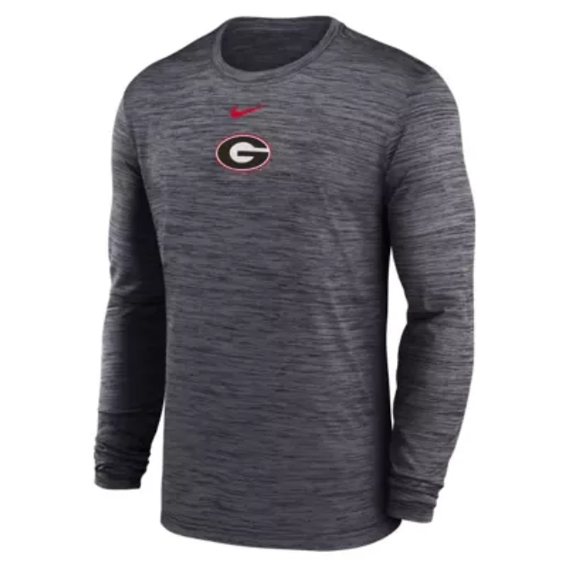 NCAA Nike Georgia Bulldogs 2025 Sideline Velocity Dri-FIT Long Sleeve T-Shirt