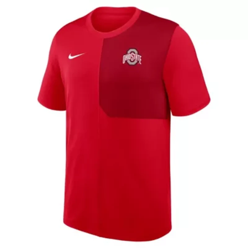 NCAA Nike Ohio State Buckeyes 2025 Sideline UV Dri-FIT Coach Shirt