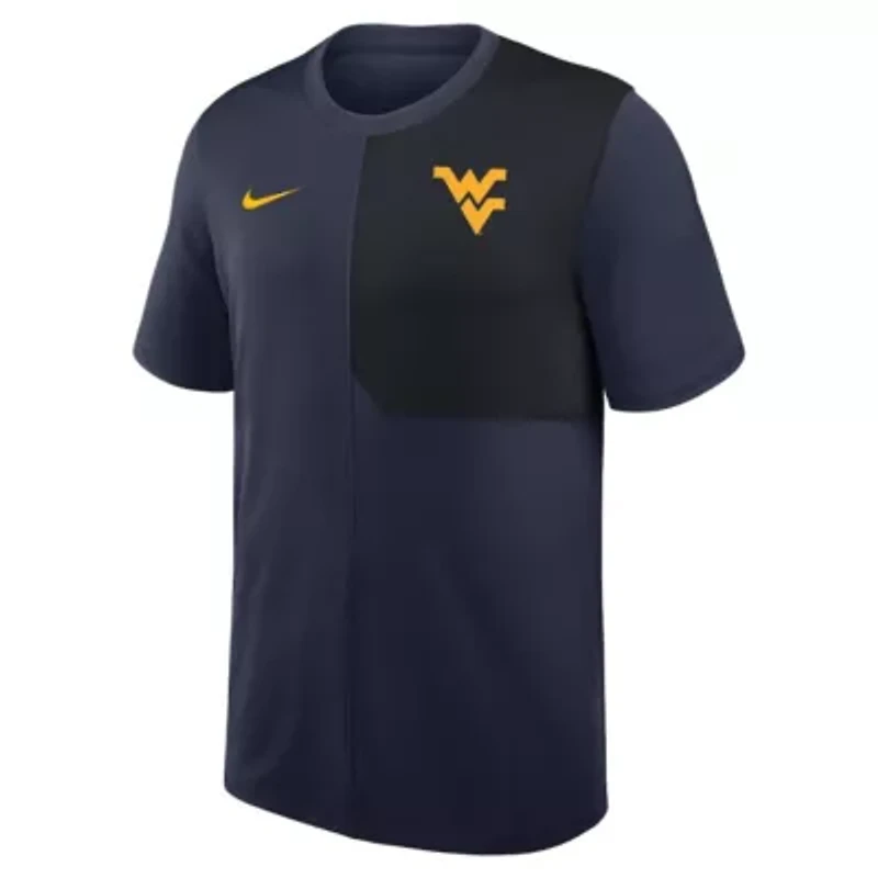 NCAA Nike West Virginia Mountaineers 2025 Sideline UV Dri-FIT Coach Shirt