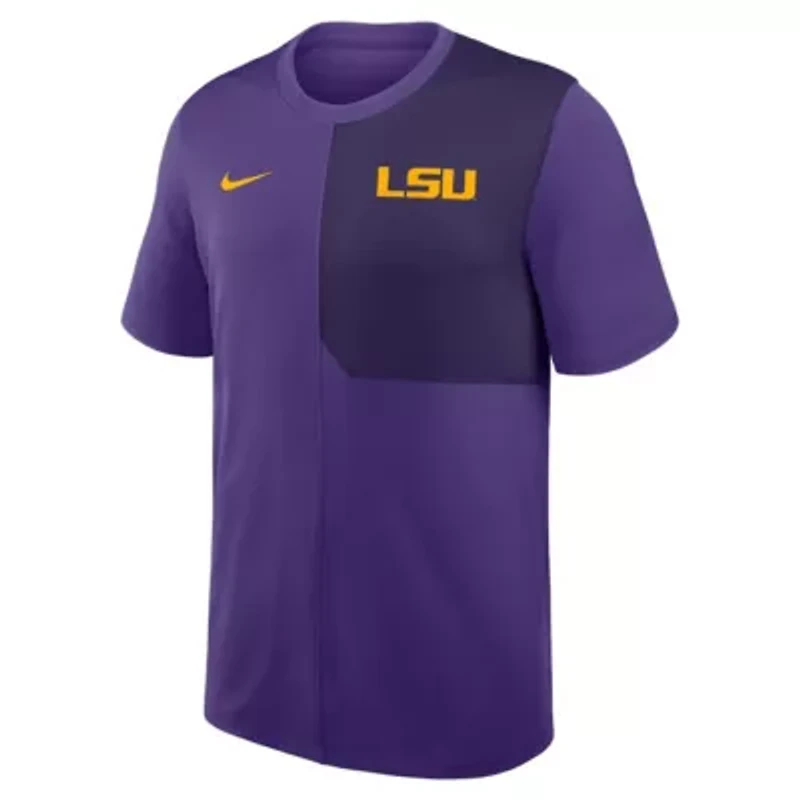 NCAA Nike LSU Tigers 2025 Sideline UV Dri-FIT Coach Shirt