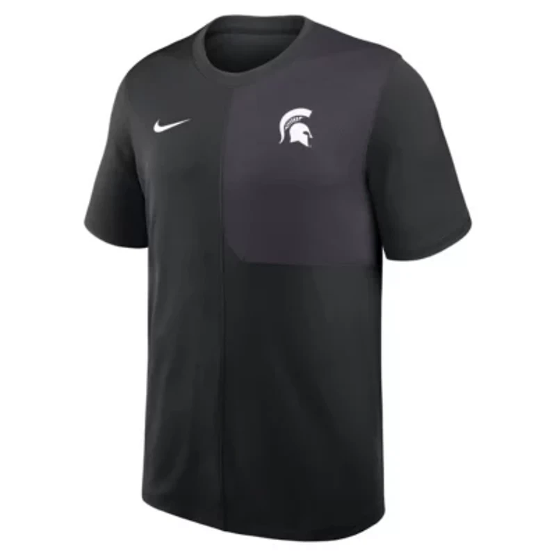 NCAA Nike Michigan State Spartans 2025 Sideline UV Dri-FIT Coach Shirt