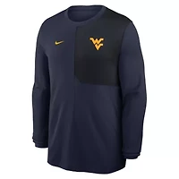 NCAA Nike West Virginia Mountaineers 2025 Sideline Coach UV Dri-FIT Long Sleeve Shirt