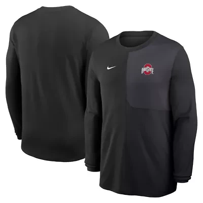 NCAA Nike Ohio State Buckeyes 2025 Sideline Coach UV Dri-FIT Long Sleeve Shirt