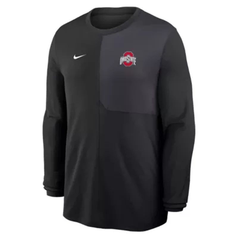 NCAA Nike Ohio State Buckeyes 2025 Sideline Coach UV Dri-FIT Long Sleeve Shirt