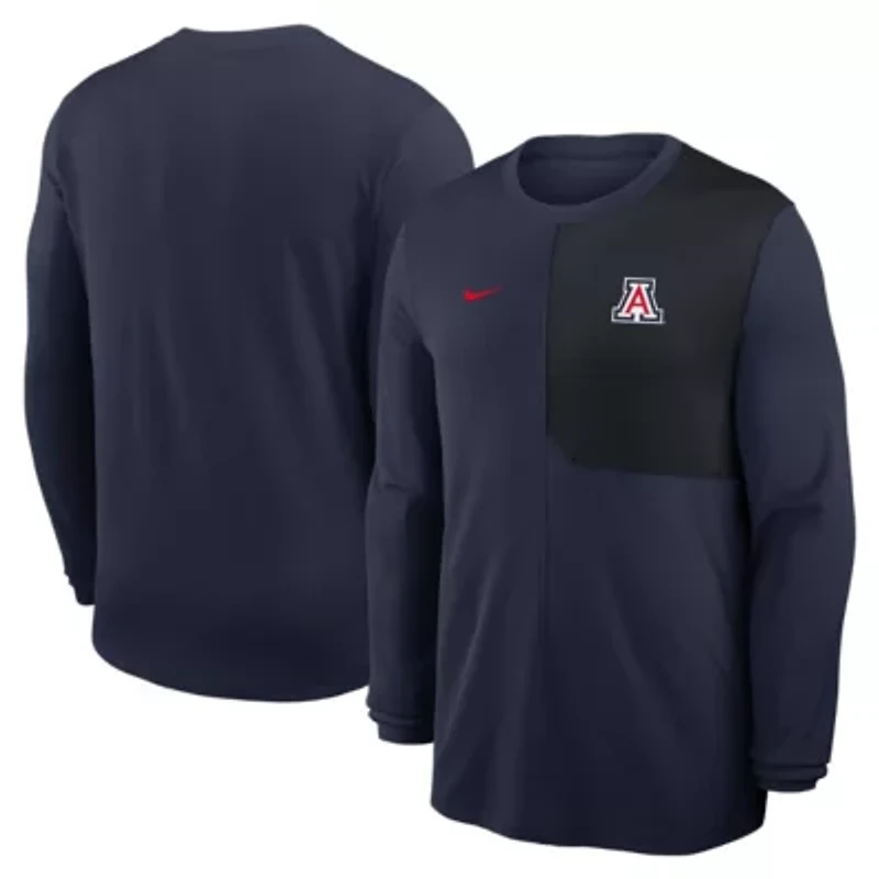 NCAA Nike Arizona Wildcats 2025 Sideline Coach UV Dri-FIT Long Sleeve Shirt