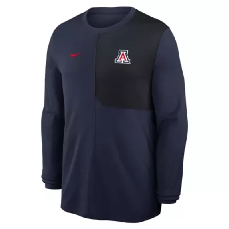 NCAA Nike Arizona Wildcats 2025 Sideline Coach UV Dri-FIT Long Sleeve Shirt
