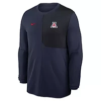 NCAA Nike Arizona Wildcats 2025 Sideline Coach UV Dri-FIT Long Sleeve Shirt