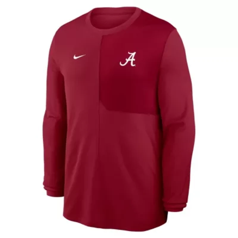 Alabama Crimson Tide NCAA Nike 2025 Sideline Coach UV Dri-FIT Long Sleeve Shirt