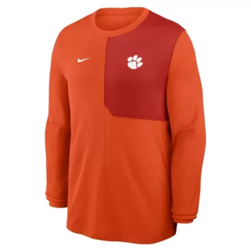 NCAA Nike Clemson Tigers 2025 Sideline Coach UV Dri-FIT Long Sleeve Shirt