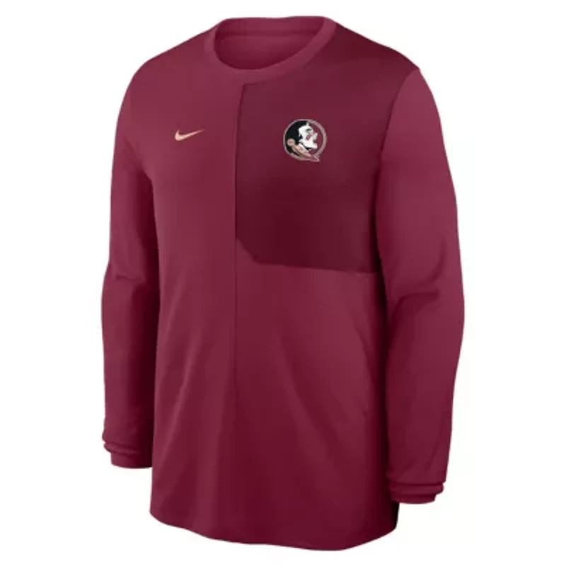 NCAA Nike Florida State Seminoles 2025 Sideline Coach UV Dri-FIT Long Sleeve Shirt
