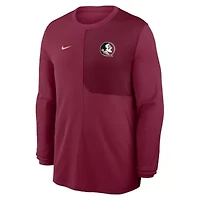 NCAA Nike Florida State Seminoles 2025 Sideline Coach UV Dri-FIT Long Sleeve Shirt