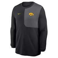 NCAA Nike Iowa Hawkeyes 2025 Sideline Coach UV Dri-FIT Long Sleeve Shirt