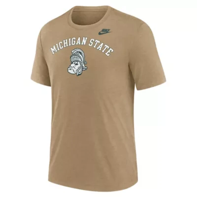 NCAA Nike Light Michigan State Spartans Legacy Arch Tri-Blend T-Shirt