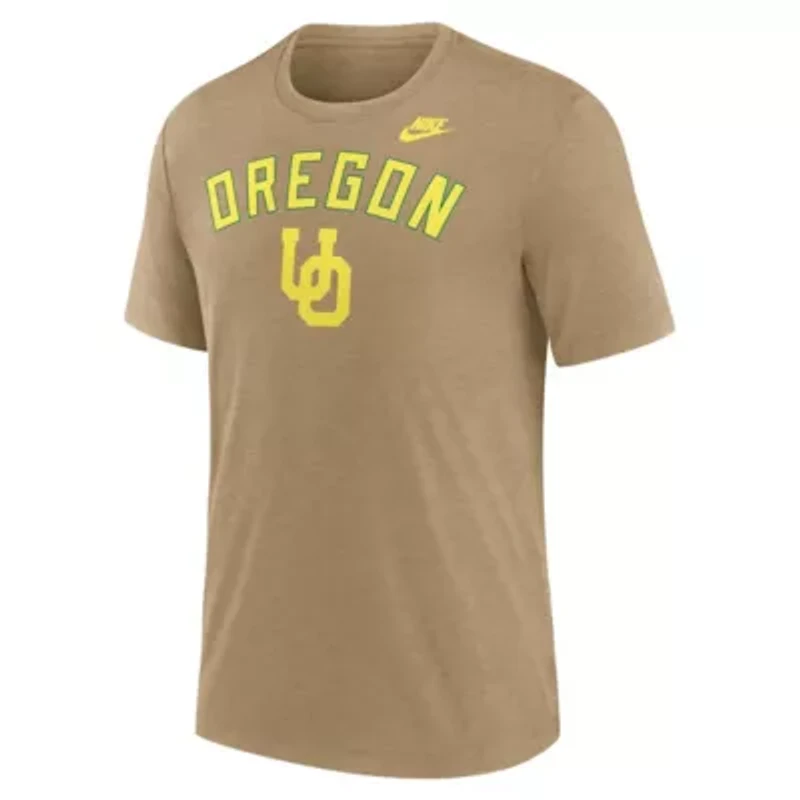NCAA Nike Light Oregon Ducks Legacy Arch Tri-Blend T-Shirt