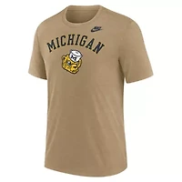 NCAA Nike Light Michigan Wolverines Legacy Arch Tri-Blend T-Shirt