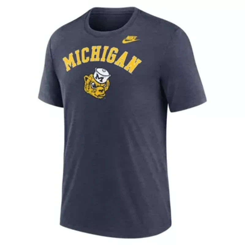 NCAA Nike Michigan Wolverines Legacy Arch Tri-Blend T-Shirt