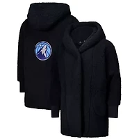 NBA Unisex the Best Lounger World By Jill Martin Minnesota Timberwolves Oversized Open-Front Hoodie Sweater