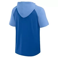 MLB Fanatics Kansas City Royals Prime Raglan Short Sleeve Hoodie T-Shirt
