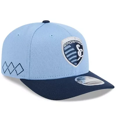 MLS Sky Blue/Navy Sporting Kansas City 2025 Jersey Hook 9SEVENTY Stretch-Snap Hat