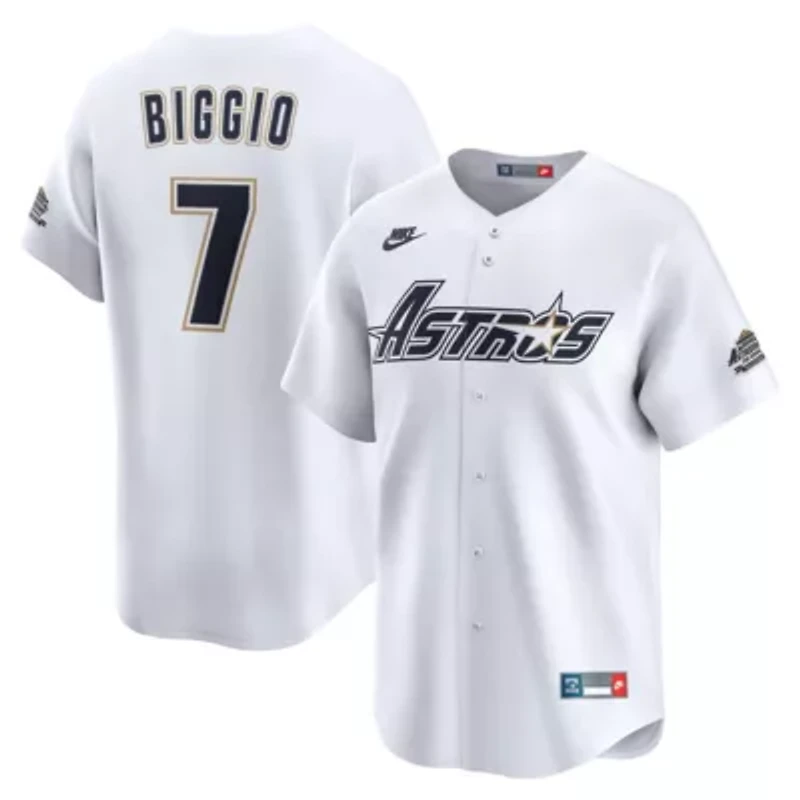 MLB Nike Craig Biggio Houston Astros Throwback Cooperstown Collection Limited Jersey