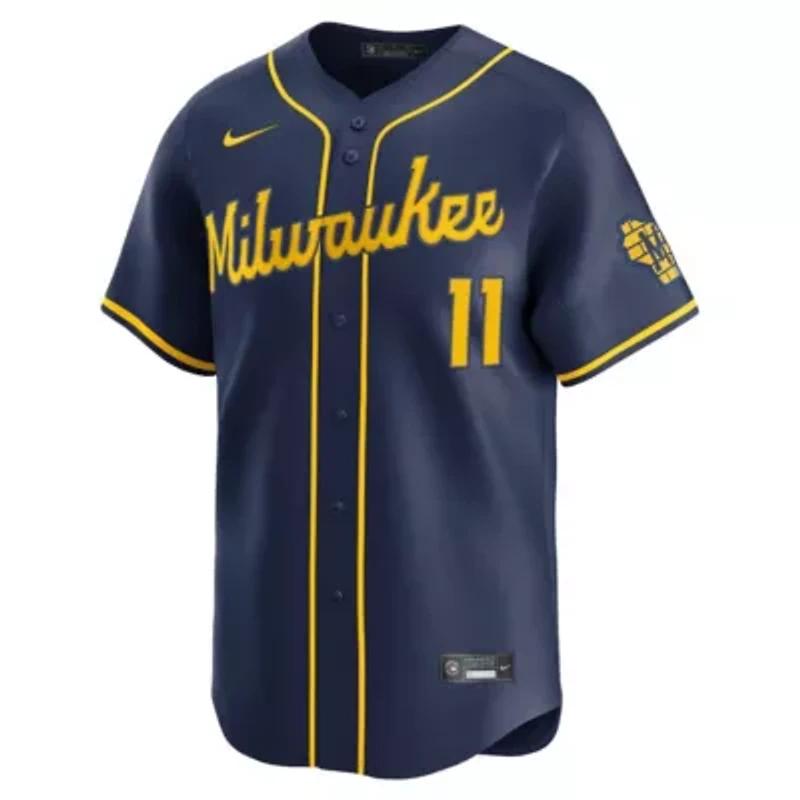 MLB Nike Jackson Chourio Milwaukee Brewers Alternate 2 Limited Jersey
