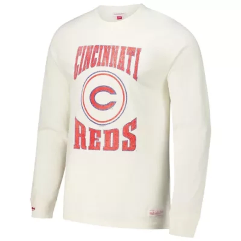 MLB Cincinnati Reds Arched Logo Slub Long Sleeve T-Shirt