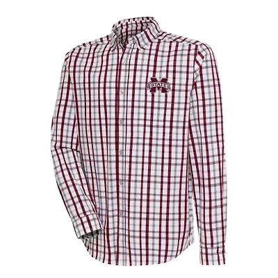 NCAA Mississippi State Bulldogs Tending Tri-Blend Button-Down Long Sleeve Shirt