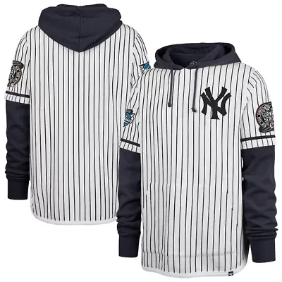 MLB New York Yankees 2000 World Series Winning Stripes Shortstop Pullover Hoodie