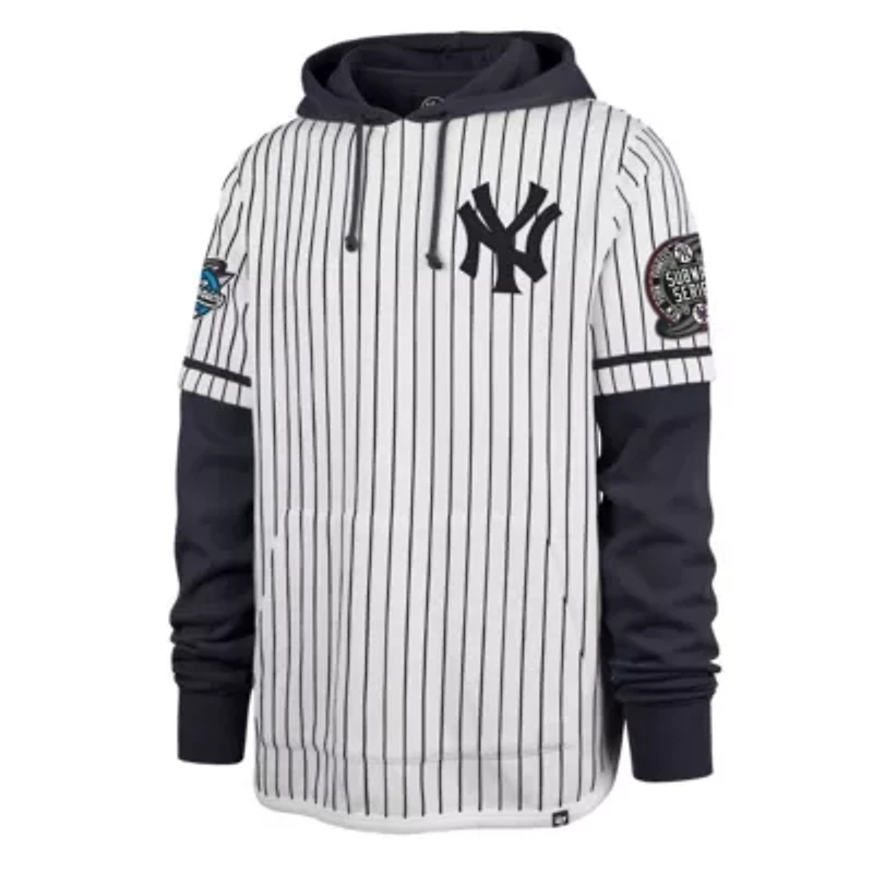 MLB New York Yankees 2000 World Series Winning Stripes Shortstop Pullover Hoodie