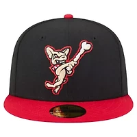 MiLB Black/Red El Paso Chihuahuas Authentic Collection 59FIFTY Fitted Hat