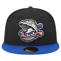 MiLB Black/Blue Biloxi Shuckers Authentic Collection 59FIFTY Fitted Hat