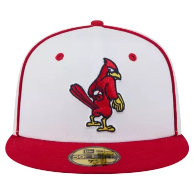 MiLB White/Red Memphis Redbirds Authentic Collection 59FIFTY Fitted Hat