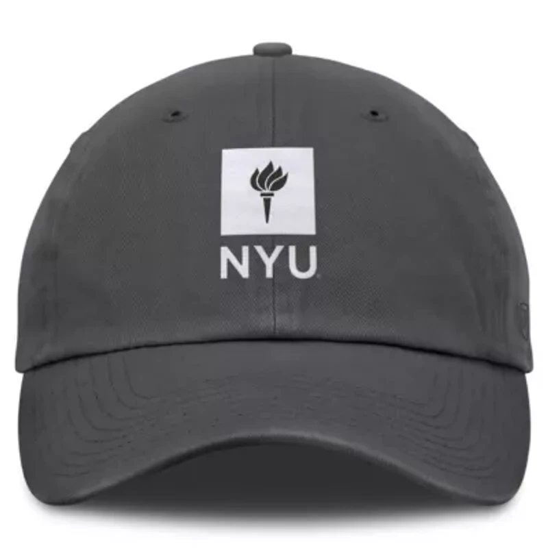 NCAA Heather NYU Violets Team Logo Washed Adjustable Hat