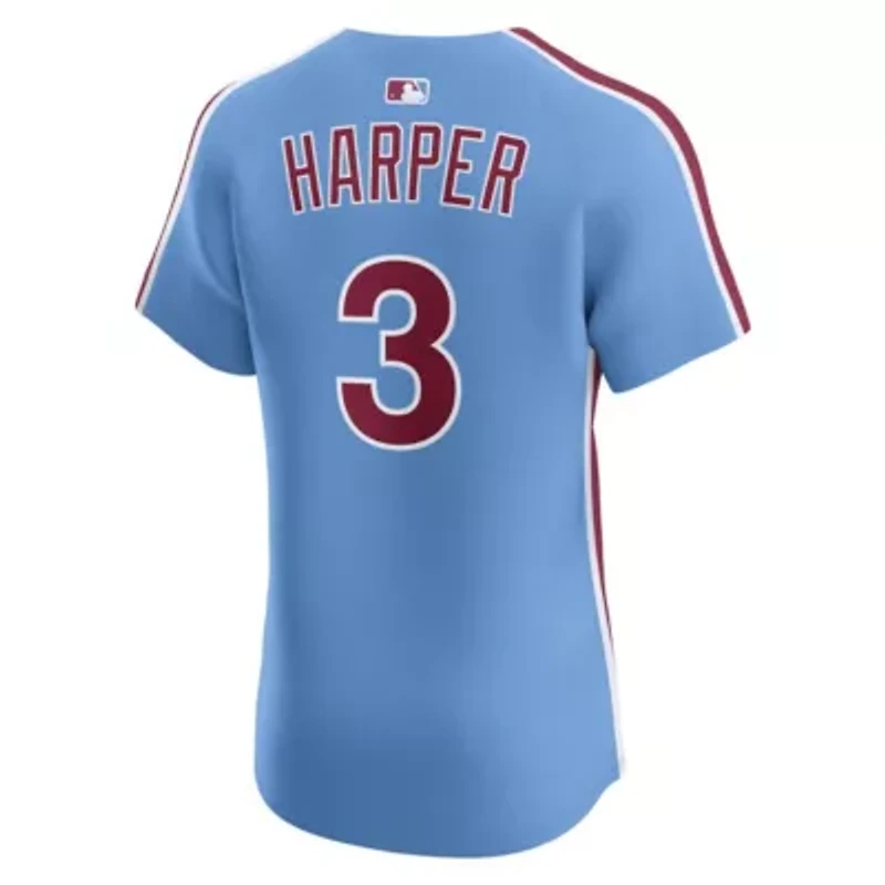 MLB Nike Bryce Harper Light Philadelphia Phillies Alternate Elite Jersey