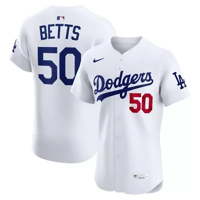 MLB Nike Mookie Betts Los Angeles Dodgers Home Elite Player Jersey