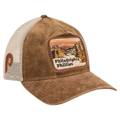 MLB Dark Philadelphia Phillies Vintage Landscape 9TWENTY A-Frame Adjustable Trucker Hat