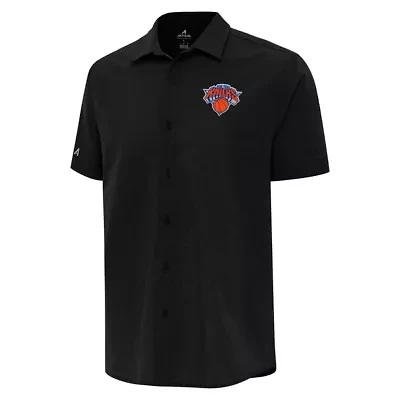 NBA New York Knicks Activate Woven Short Sleeve Button-Up Shirt
