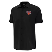 NBA New York Knicks Activate Woven Short Sleeve Button-Up Shirt