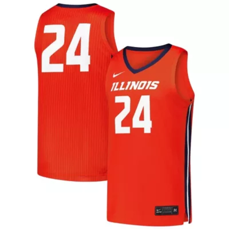 NCAA Nike #24 Illinois Fighting Illini Replica Basketball Jersey