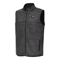 NCAA Heather Georgia Bulldogs Fortune Full-Zip Vest