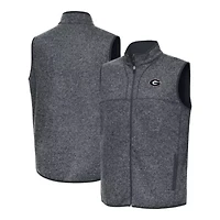 NCAA Heather Georgia Bulldogs Fortune Full-Zip Vest