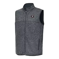 NCAA Heather Georgia Bulldogs Fortune Full-Zip Vest