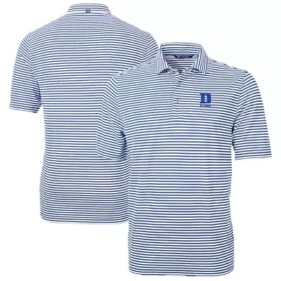 Duke Blue Devils NCAA Virtue Eco Pique Stripe Recycled DryTec Polo