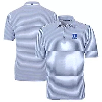 Duke Blue Devils NCAA Virtue Eco Pique Stripe Recycled DryTec Polo